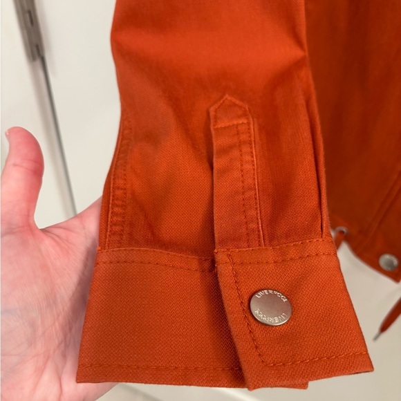 Liverpool Orange Rust Cinch Hem Utility Jacket Size Medium - Picture 10 of 16